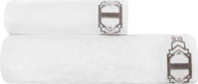 Набор полотенец Арт Лайн 2 шт, белый с коричневым, 1005.00045 – фото 4