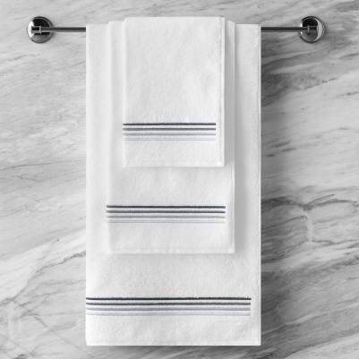 Полотенце Линари бело-серый 70х140 см – фото 5