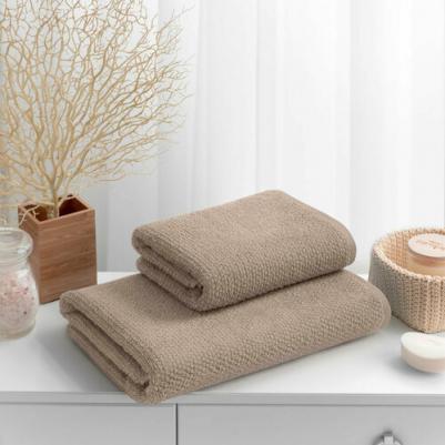 Полотенце махровое Unico 70х130 см 450 г/кв.м темно-бежевое – фото 4