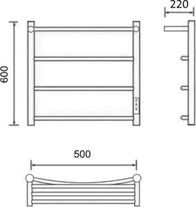 Вид 4 электрический 60x50 с полкой – фото 6
