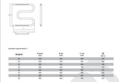 М-образный водяной 70x50 с полкой – фото 6