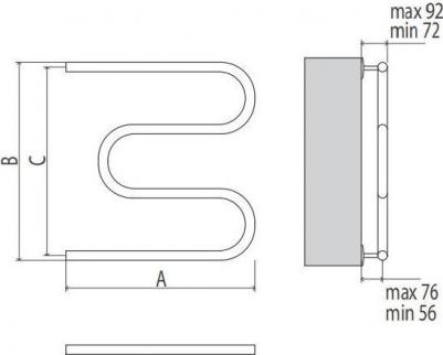 М-образный водяной 70x50 с полкой – фото 18