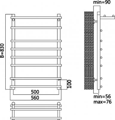 Ватра водяной 83x50 с полкой – фото 5