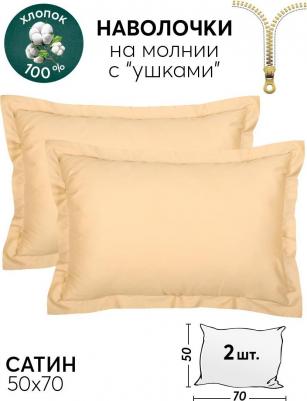 Наволочки сатиновые 2 шт. Шампань арт. 803_гк 50х70 – фото 2