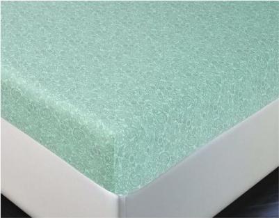 Простынь на резинке 160х200 (борт 20 см) трикотажная Ажур зеленый – фото 2