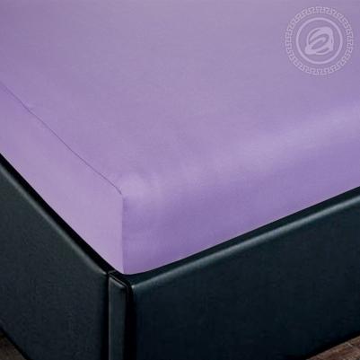 Простынь на резинке 160х200 (борт 20 см) трикотажная Сирень – фото 4