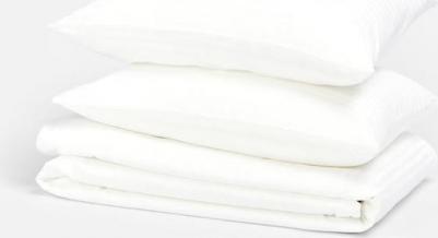 Комплект постельного белья Белый, полутораспальный 1.5-спальный мл