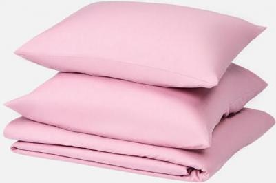 комплект постельного белья Сатин-гладь, серо-розовый, евро евро мл