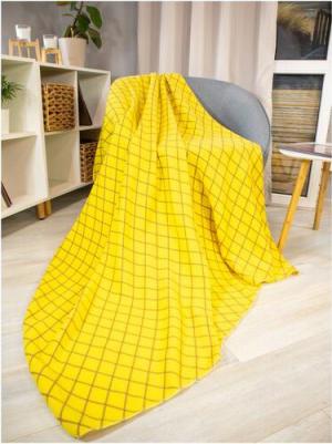 Плед 150х200 см флис Желтый ромб – фото 1