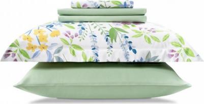 Комплект постельного белья "лирио" Евро, бамбук-хлопок, зеленый 200х210-1/230х250-1/50х70-2/70х70-2, 6пр – фото 3
