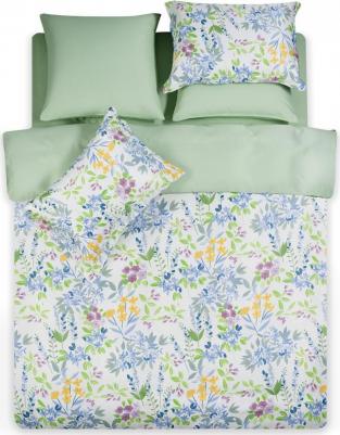 Комплект постельного белья "лирио" Евро, бамбук-хлопок, зеленый 200х210-1/230х250-1/50х70-2/70х70-2, 6пр – фото 6