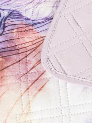 Покрывало Ирисы 230x250/50х70-2 3 предмета сиреневый – фото 3