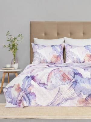 Покрывало Ирисы 230x250/50х70-2 3 предмета сиреневый