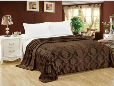 Плед евро Parma 200x220 велсофт коричневый