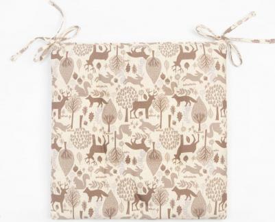 Сидушка на стул Forest dwellers 42х42 см, 100% хлопок, рогожка 164 г/м2