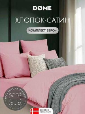 Комплект постельного белья Лорено Двуспальный евро розовый – фото 5