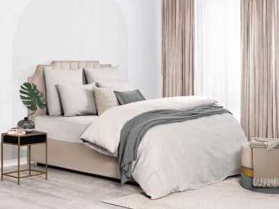 Комплект постельного белья Лорено светло-серый Двуспальный – фото 12