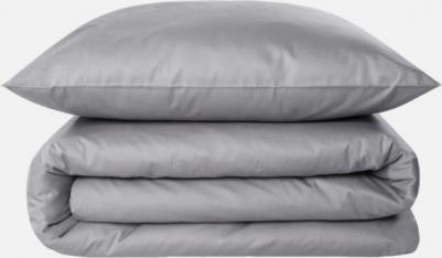 Постельное белье евро Моноспейс сатин темно-серый – фото 3