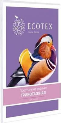 Простынь на резинке 160x200x20 трикотажная цвет белый – фото 1
