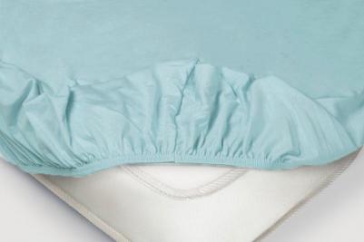 Простыня на резинке Трикотажная голубая 180х200х20 – фото 1