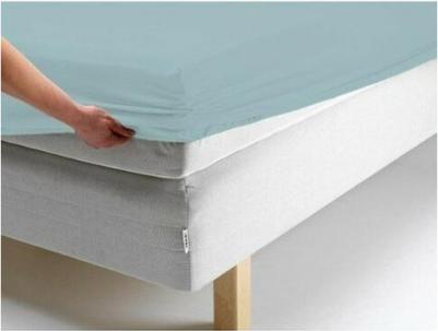 Простыня на резинке Трикотажная голубая 180х200х20 – фото 3