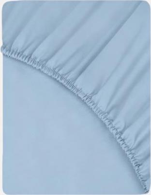 Простыня натяжная на резинке 140х200х23 Моноспейс, сатин, голубой – фото 1