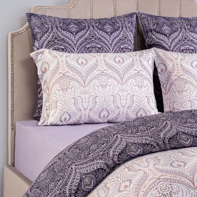 Простыня на резинке ОЛИВАРЕС сиреневый 160х200