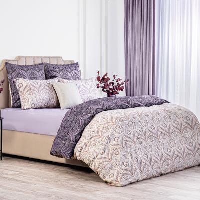 Простыня на резинке ОЛИВАРЕС сиреневый 160х200 – фото 3