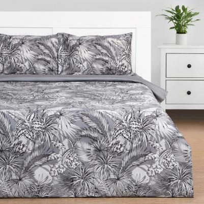 Комплект постельного белья дуэт Tropical vibes 143*215 см - 2 шт, 220*240 см, 50*70 см -2 шт, мако-сатин 114г/м2 93