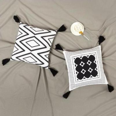 Наволочка декор с кисточками марокко круги 40х40см хлопок – фото 4