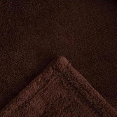 Плед 150*200 см, цв. шоколад, 100% п/э, корал-флис, 220 гр/м2 6894299 – фото 5