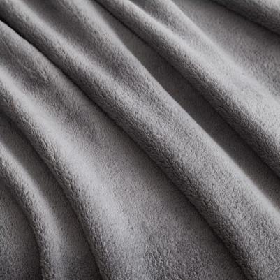 Плед 200*220 см, цв. серый, 100% п/э, корал-флис, 220 гр/м2 – фото 1