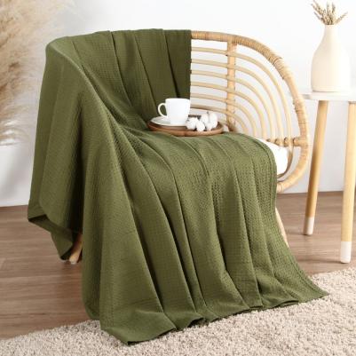 Плед Waffle 180*240 см, цв. молочный, вафля, 100% хлопок, 195гр/м2 – фото 7