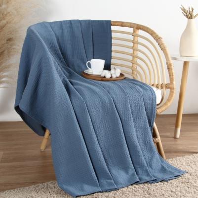 Плед Waffle 180*240 см, цв. молочный, вафля, 100% хлопок, 195гр/м2 – фото 8