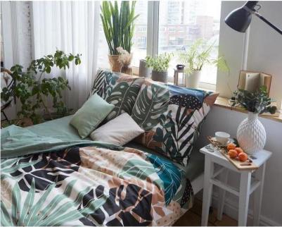 Постельное белье 1.5 сп Colored tropics 143*215 см,150*214 см, 70*70 см 2 шт – фото 2