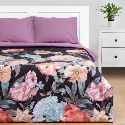 Постельное белье 2 сп Flowers 175х215, 200х220, 50х70 2 шт 4680161011716