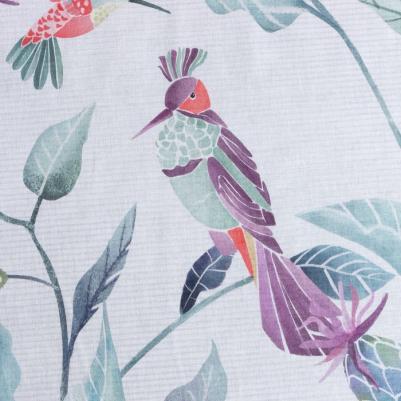 Постельное бельё Евро "Тропический сад" 200х217 см, 220х240 см, 50х70 см -2 шт, поплин – фото 2