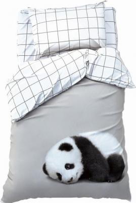Постельное бельё Funny panda, 1.5 сп., 143х215 см., 150х214 см., 50х70 см. - 1 шт