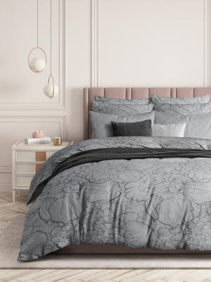 Комплект постельного белья, Twilight peonies, Евро с нав. 70х70 см, Бязь – фото 2