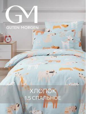 КПБ для детей, Бязь, рис.1164, Doggy 1.5 сп. с 1 нав. 70х70 см – фото 4