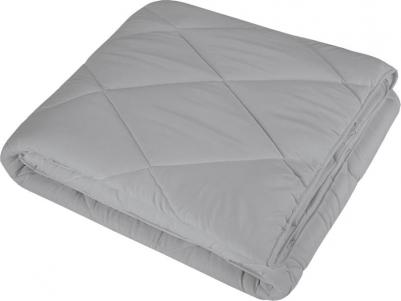 Одеяло 1,5 спальное Теплое 140x205 см, цвет: серый, наполнитель - силиконизированное волокно – фото 3