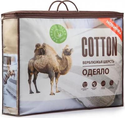 Одеяло Cotton 2 спальное 172x205 см, Зимнее, с наполнителем Верблюжья шерсть – фото 3