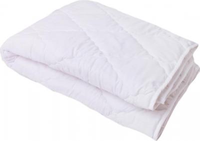 Одеяло 140х205 см холлофайбер/микрофибра стеганое с кантом (белое) – фото 1