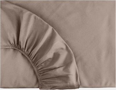 Простыня на резинке 2-спальная Total Look песочно-бежевая 180x200см – фото 2