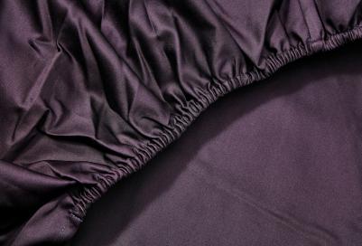 Простыня на резинке Total Look в ежевично-черном 180х200х35см – фото 2