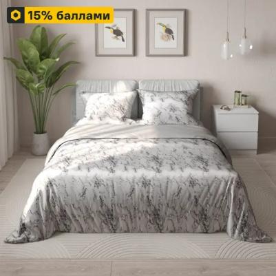 Комплект постельного белья Marble двуспальный Plus сатин мраморный – фото 2