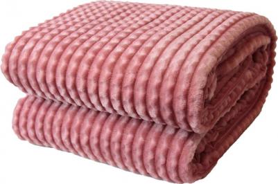 Плед Квадраты 200*220 см велсофт роза 100% полиэстер – фото 4