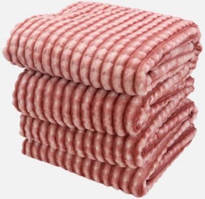 Плед Квадраты 200*220 см велсофт роза 100% полиэстер – фото 6