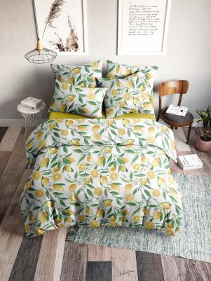 Постельное Белье Лимоны 70680-1+70648-4 Поплин 1.5 сп. (70х70) – фото 4