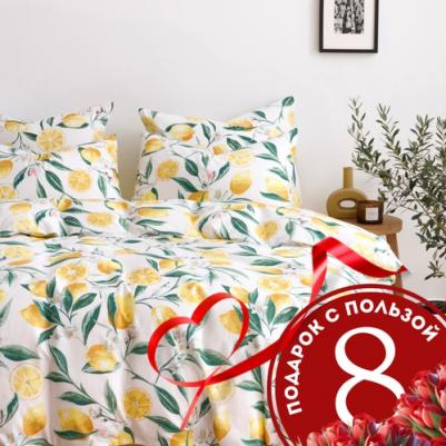 Постельное Белье Лимоны 70680-1+70648-4 Поплин 2 сп. с европрост – фото 2